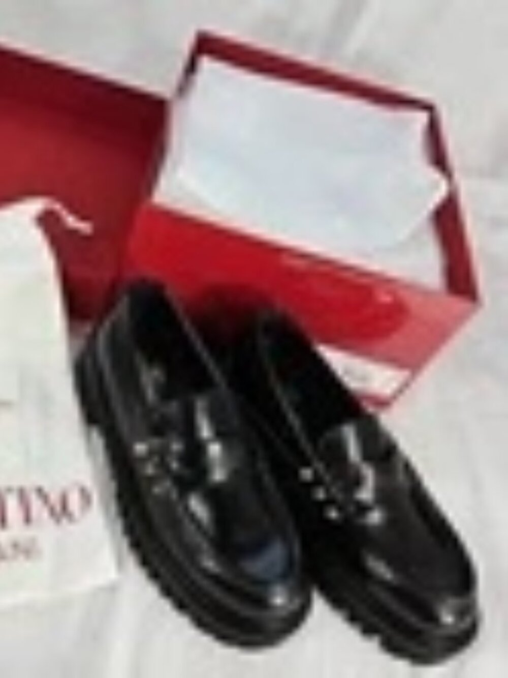 Valentino Garavani Women's Rockstud Lug Sole Loafers Size 5 US